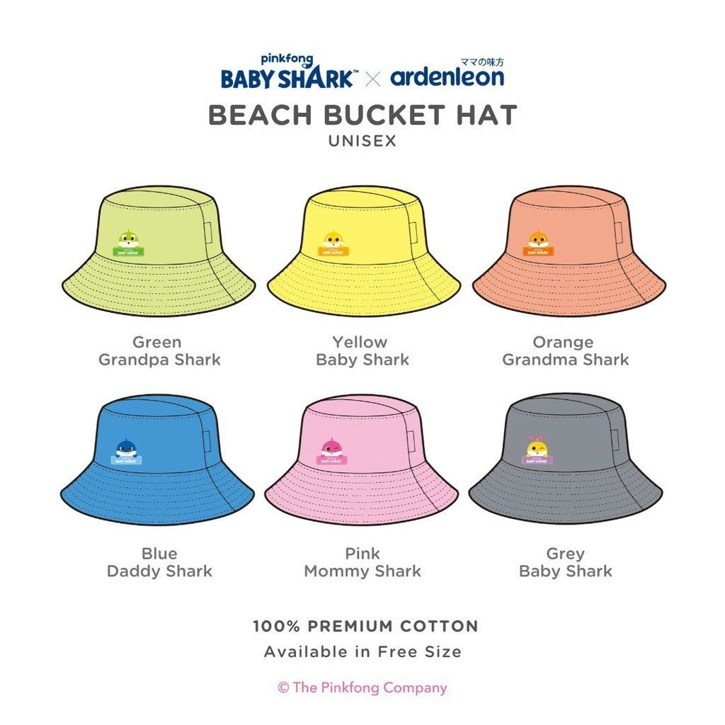 Ardenleon Topi Anak Pinkfong Baby Shark Bucket Hat