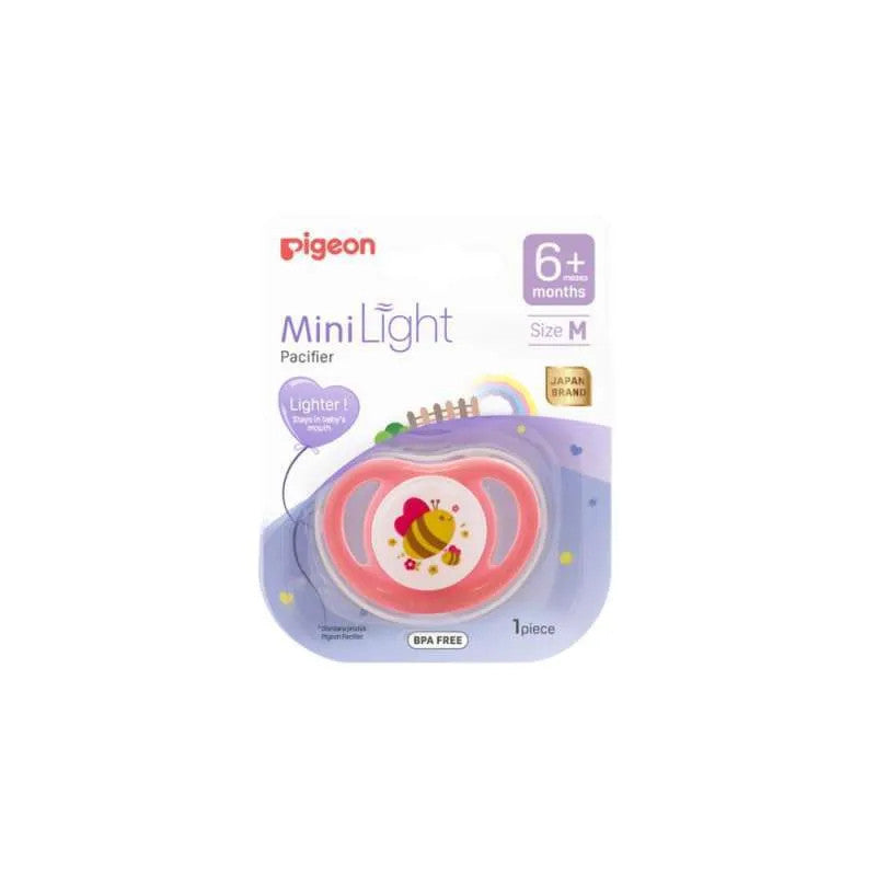PIGEON PACIFIER MINI LIGHT SIZE S M L BOY GIRL UNISEX / EMPENG BAYI / DOT BAYI + TUTUP MINILIGHT - BPA FREE - SNI