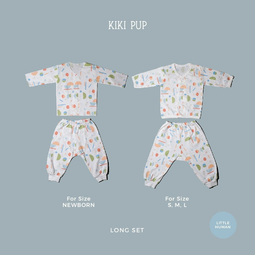 KIKI PUP Long Set (Abstract) - Piyama Bayi / Baju Bayi / Baju Anak