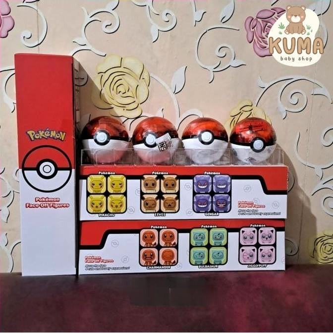 Pokemon Face Off Figures EMCO - mainan anak viral Pokeball LDCX