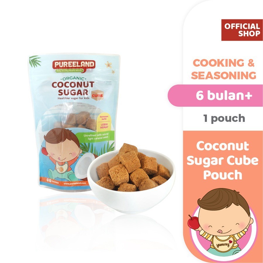 Pureeland Organic Coconut Sugar / Gula Kelapa Organik / Mendukung Berat Badan Bayi / Bumbu Masak MPASI / Bahan MPASI