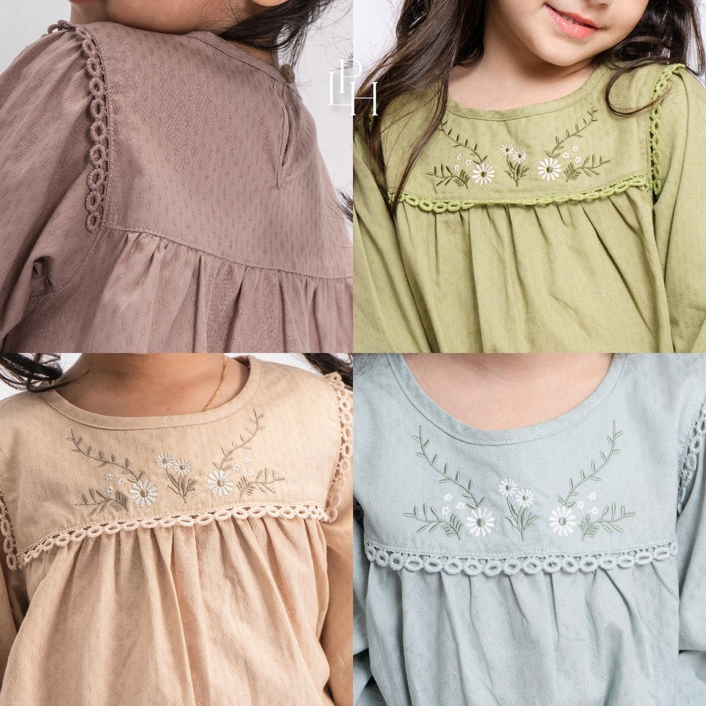 Little Palmerhaus - Baju Lebaran 2025 - Yarra Girl Attire Set (Setelan Tunik Anak Perempuan Usia 1-6 Tahun)