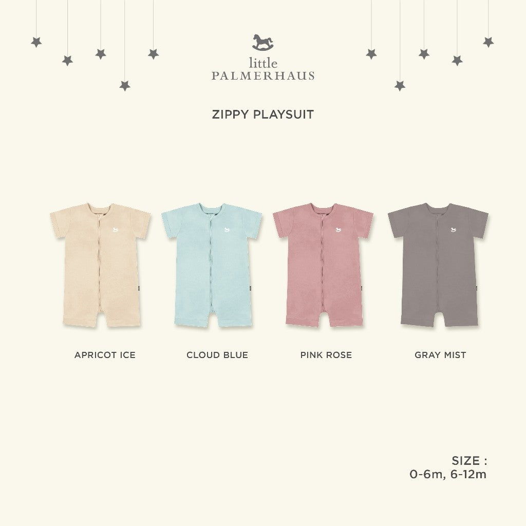 Little Palmerhaus - Baby Zippy Playsuit 9.0 (Jumper Bayi Lengan Pendek)