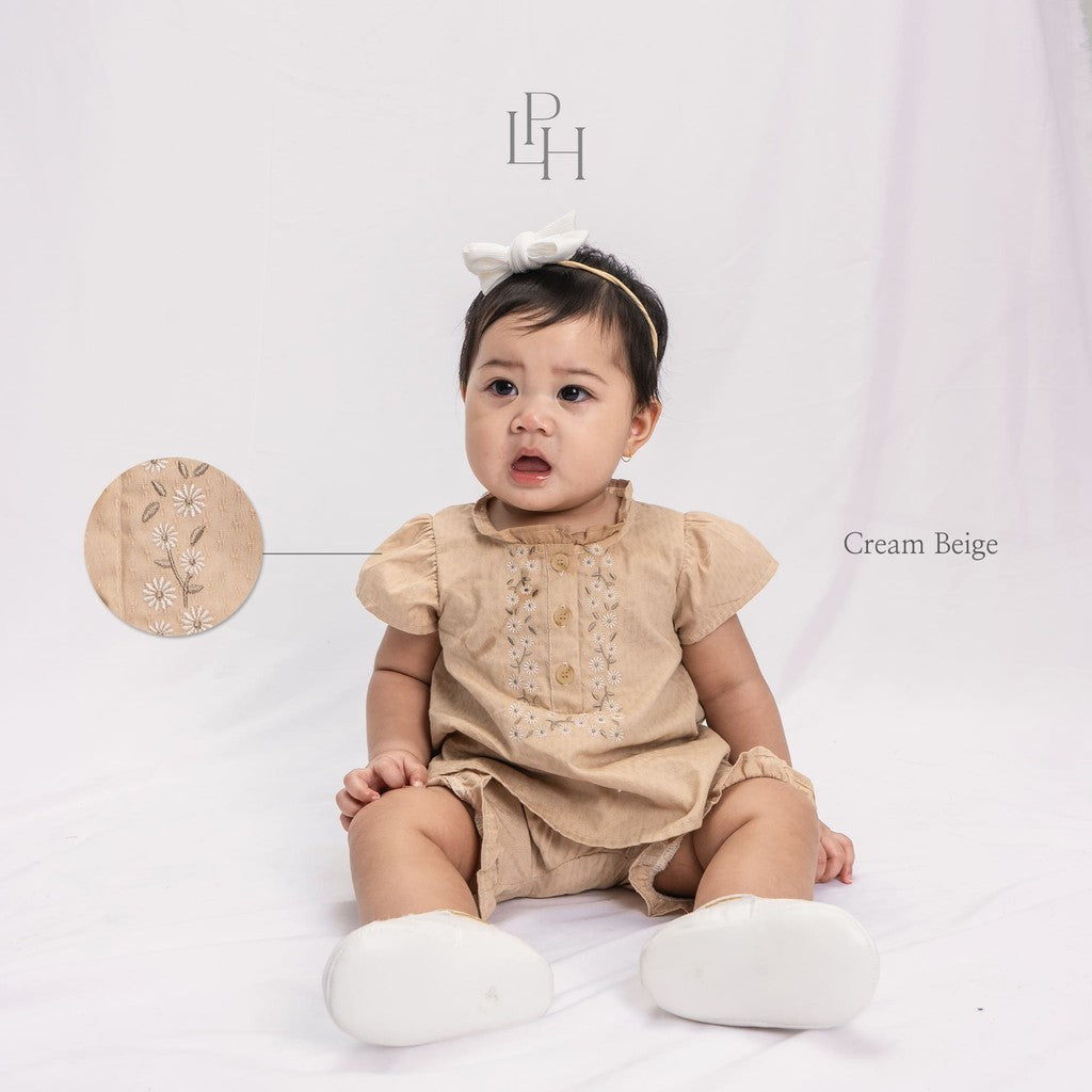 Little Palmerhaus - Baju Lebaran 2025 - Alisha Baby Girl Set (Setelan Tunik Bayi Usia 0-12 Bulan)