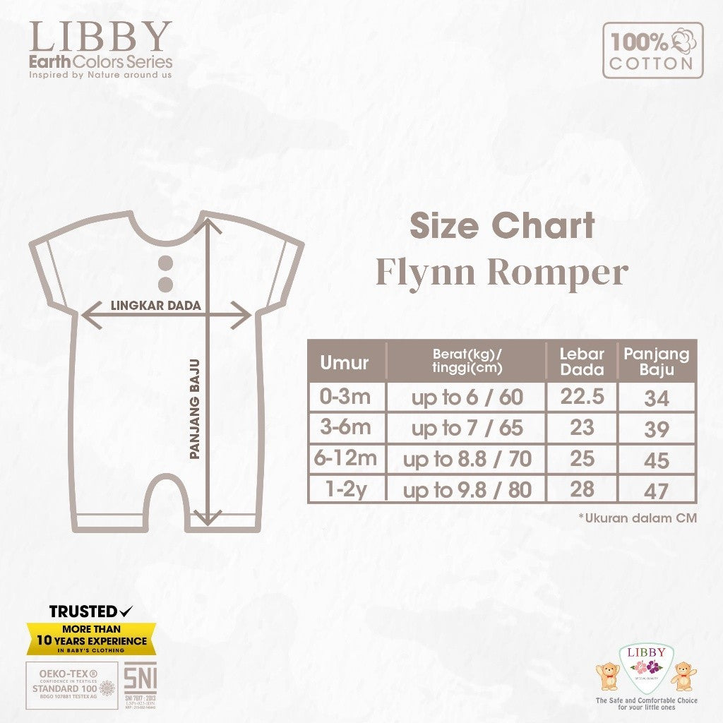 LIBBY Earth Jumpsuit Playsuit Bayi & Anak Laki-laki Flynn Romper Sablon 0-2 Tahun (1 STEL) Terusan bayi Bodysuit