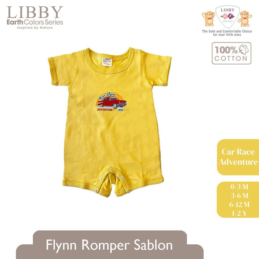 LIBBY Earth Jumpsuit Playsuit Bayi & Anak Laki-laki Flynn Romper Sablon 0-2 Tahun (1 STEL) Terusan bayi Bodysuit