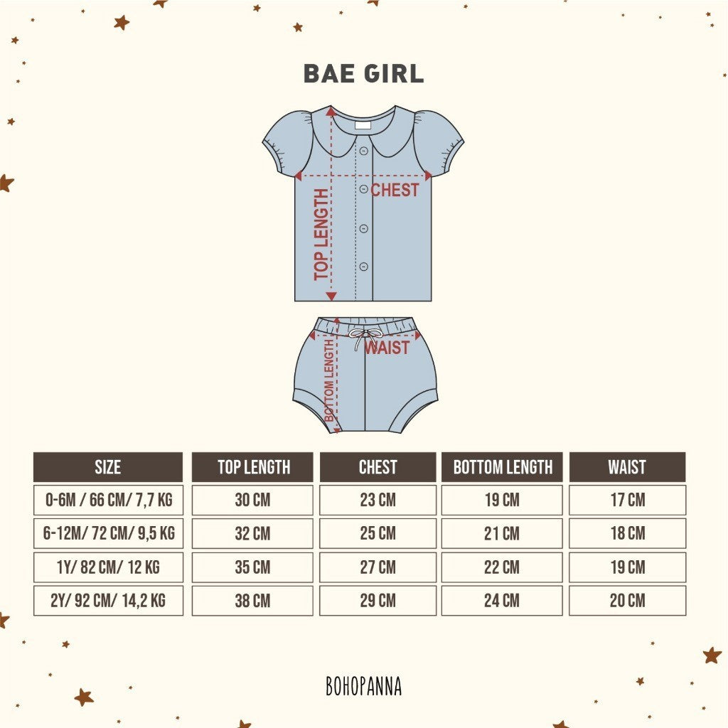 BOHOPANNA - BAE GIRL - Setelan Anak Perempuan