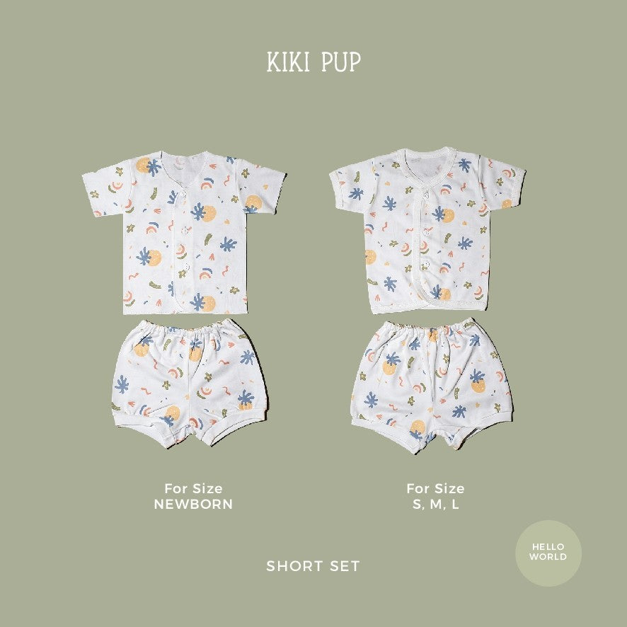 KIKI PUP - Short Set (Abstract) - Piyama Bayi / Baju Bayi / Baju Anak