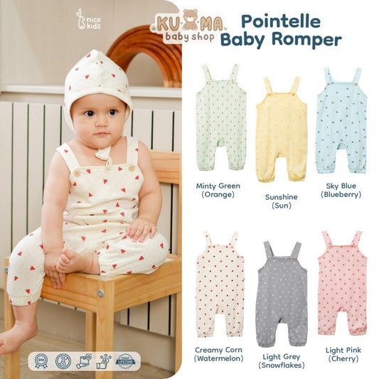 Nice Kids - Pointelle Baby Romper (Jumper Bayi New Born Unisex 0-12 Bulan)