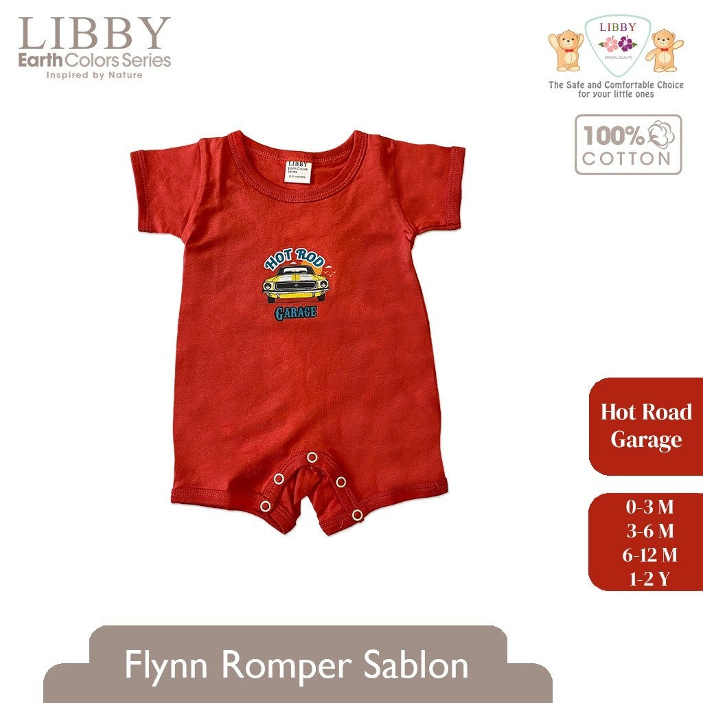 LIBBY Earth Jumpsuit Playsuit Bayi & Anak Laki-laki Flynn Romper Sablon 0-2 Tahun (1 STEL) Terusan bayi Bodysuit