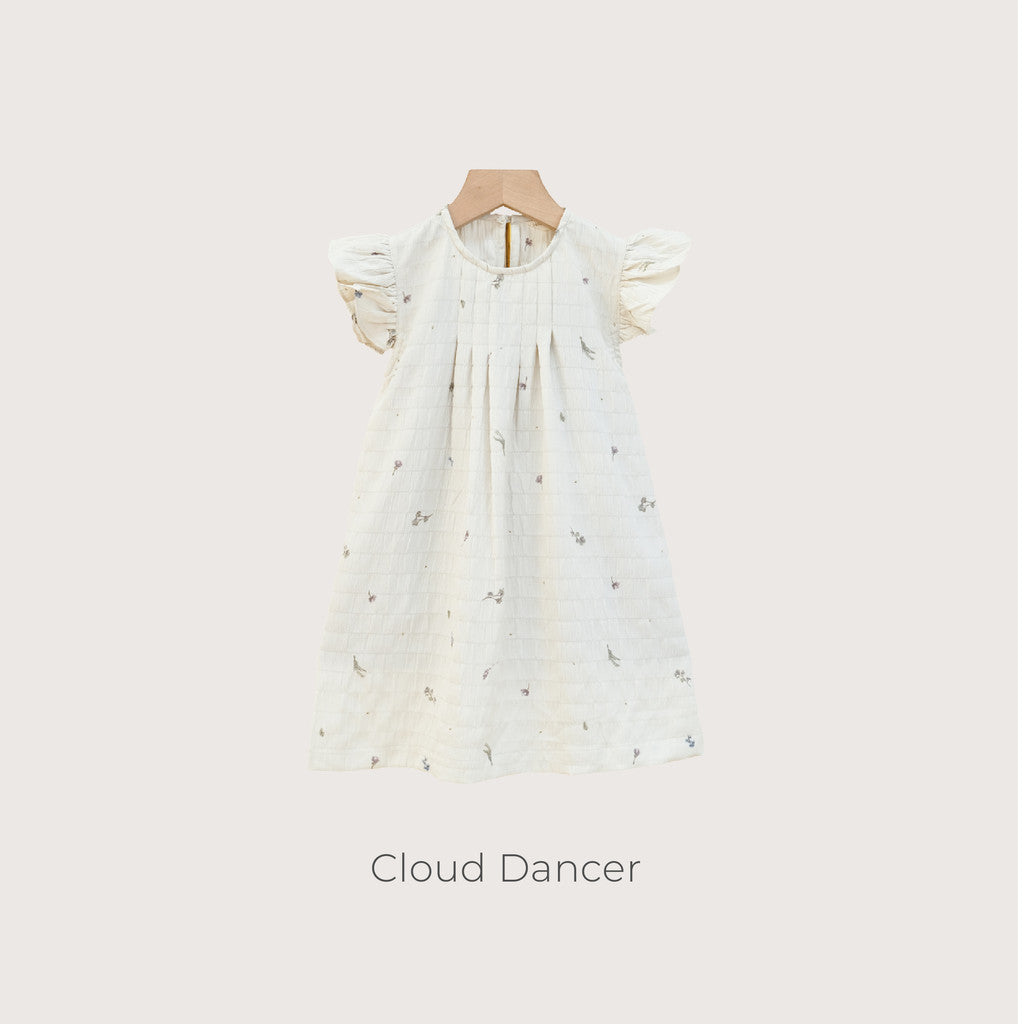Harlow Kids - Nora Dress/ Dress Anak Permpuan/ Dress Butterfly Sleeve / Dress anak Korea