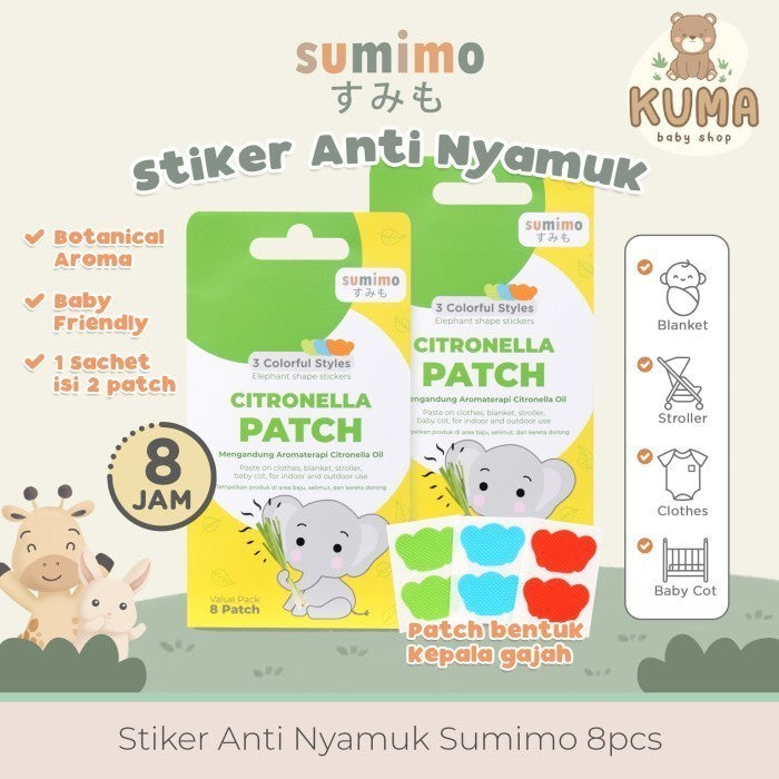 Stiker Anti Nyamuk Sumimo 8 pcs Citronella Patch