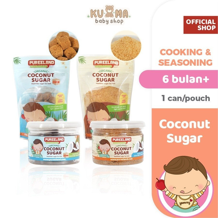 Pureeland Organic Coconut Sugar / Gula Kelapa Organik / Mendukung Berat Badan Bayi / Bumbu Masak MPASI / Bahan MPASI