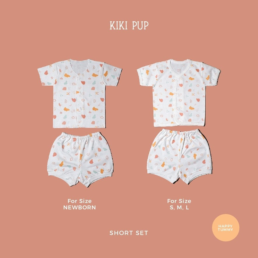 KIKI PUP - Short Set (Abstract) - Piyama Bayi / Baju Bayi / Baju Anak