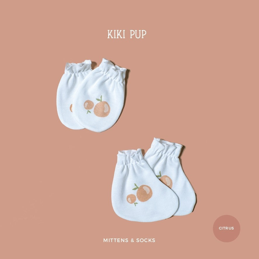 KIKI PUP - Mittens & Socks (Tropical Fruits) - Sarung tangan kaki bayi