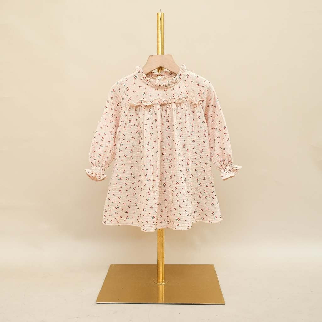 Harlow Kids - Layla Dress/ Dress Anak Perempuan/ Dress Lengan panjang/ Dress Anak Korea