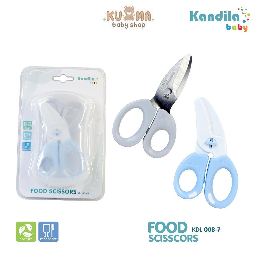 KANDILA BABY FOOD SCISSORS KDL 008-7 / GUNTING MAKANAN / ALAT BANTU MEMBUAT MPASI / GUNTING MAKANAN ANAK ANAK