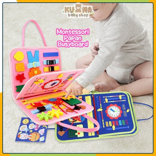 Kyopta Mainan papan busy board montessori untuk edukasi anak Felt learning board