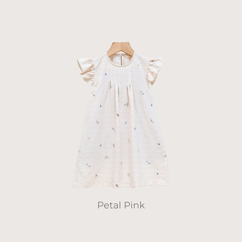 Harlow Kids - Nora Dress/ Dress Anak Permpuan/ Dress Butterfly Sleeve / Dress anak Korea