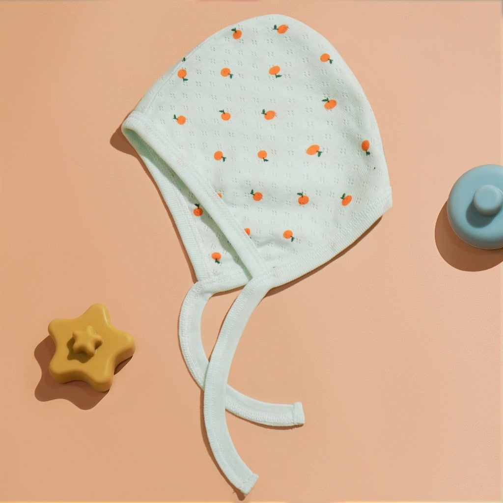 Nice Kids - Pointelle Baby Bonnet Hat (Topi Bonnet Bayi New Born Unisex All Size)