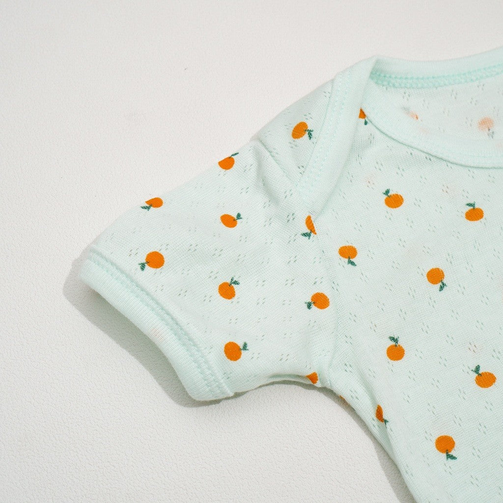 Nice Kids - Pointelle Basic Bodysuit (Jumper Bayi Laki-Laki New Born Unisex 0-12 Bulan)