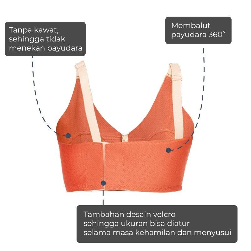 Bra Menyusui & Hamil | MOOIMOM Basic Front Buckle Hands Free Pumping Bra