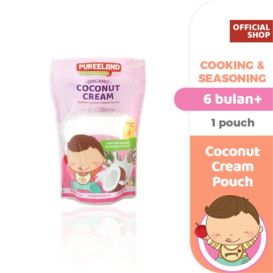 Pureeland Organic Coconut Cream / Krim Kelapa MPASI Organik / Bumbu MPASI / Bahan MPASI / Makanan Bayi