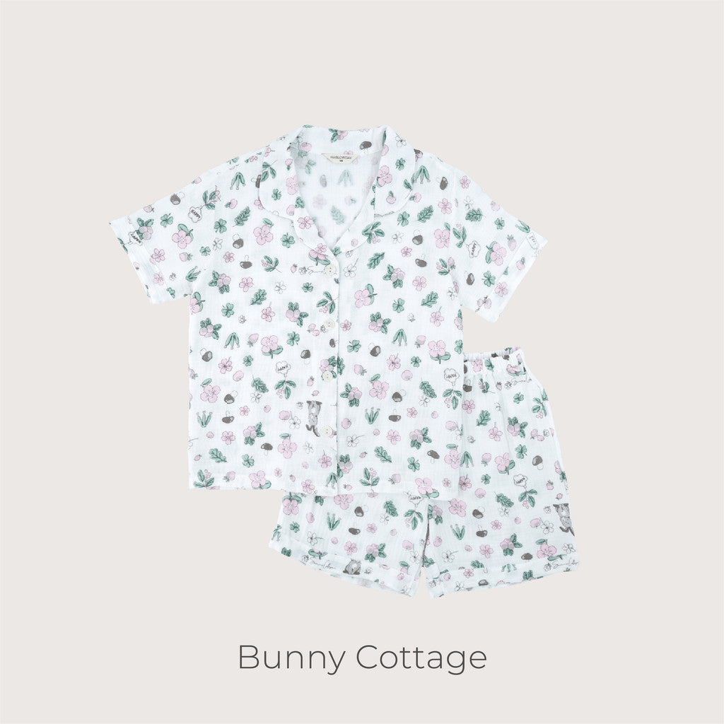 Harlow Kids - NEW Cloud Pajamas for Twenager/ Pajamas Remaja Tweenager/ Pajamas Double Cotton Gauze/Pajamas Anak Perempuan Remaja Tweenager/ Baju Tidur anak Perempuan Remaja Tweenager/ Baju tidur Anak Remaja Tweenager korea