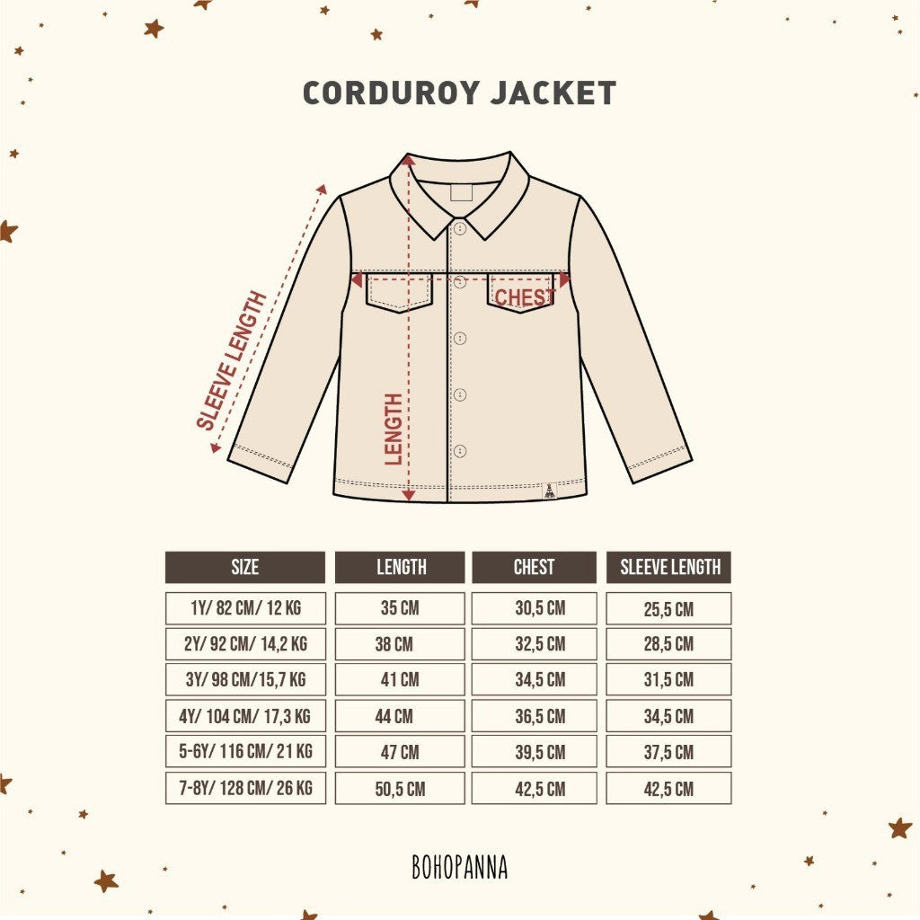 BOHOPANNA - CORDUROY JACKET - Jacket Anak 1-6y