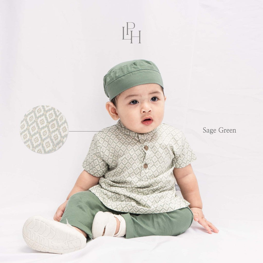 Little Palmerhaus - Rayan Baby Koko Set & Peci - setelan raya koko bayi muslim ramadhan baju lebaran bayi