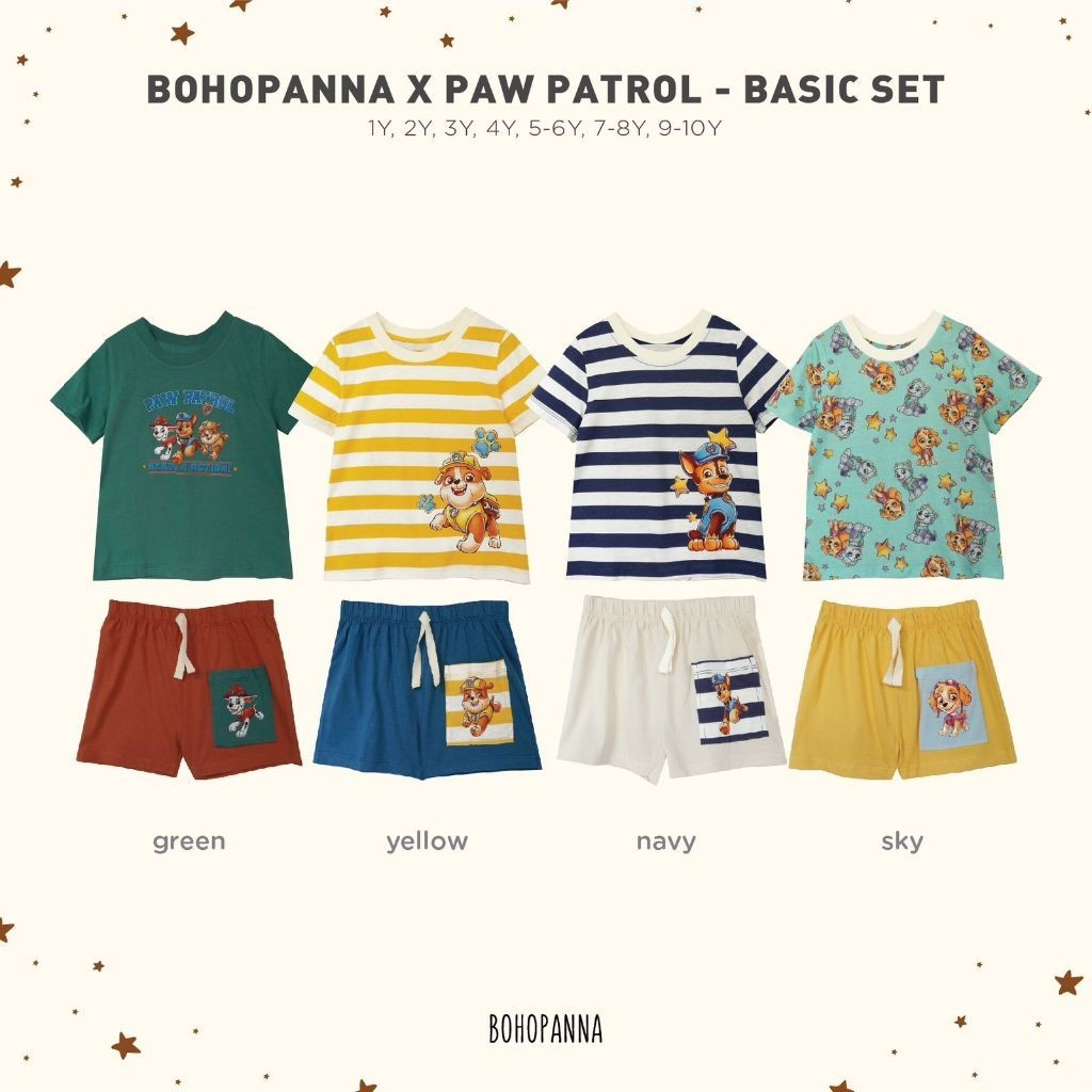 BOHOPANNA - BOHOPANNA X PAW PATROL - BASIC SET - Setelan Anak