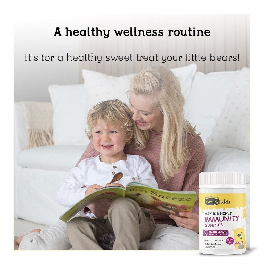 Comvita Kids Manuka Honey Immunity Gummies with UMF 10+ Vitamin Anak Imunitas Permen Asli 100% Original New Zealand