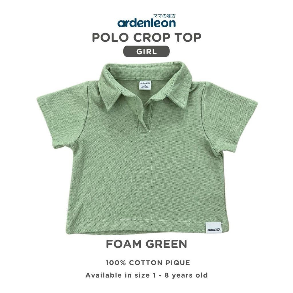 ARDENLEON Atasan Anak Perempuan Polo Crop Top Girl