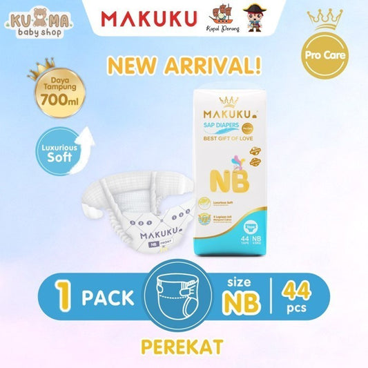 MAKUKU Air Diapers Premium Pro Care Jumbo Pack NB44