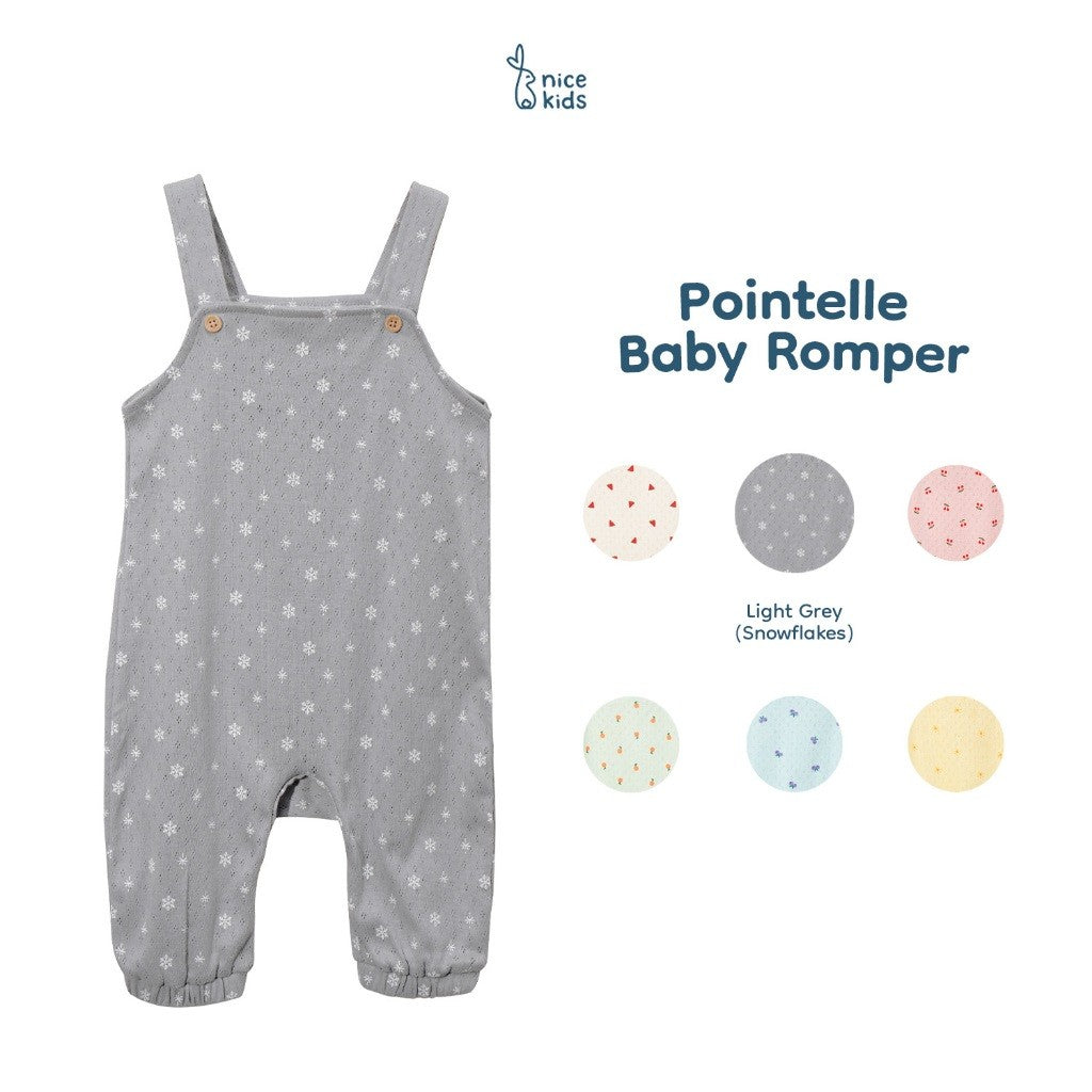 Nice Kids - Pointelle Baby Romper (Jumper Bayi New Born Unisex 0-12 Bulan)