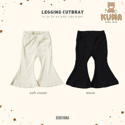 BOHOPANNA - CUTBRAY LEGGING PANTS - MONOCROM - LEGGING RIB - LEGGING - Celana Anak