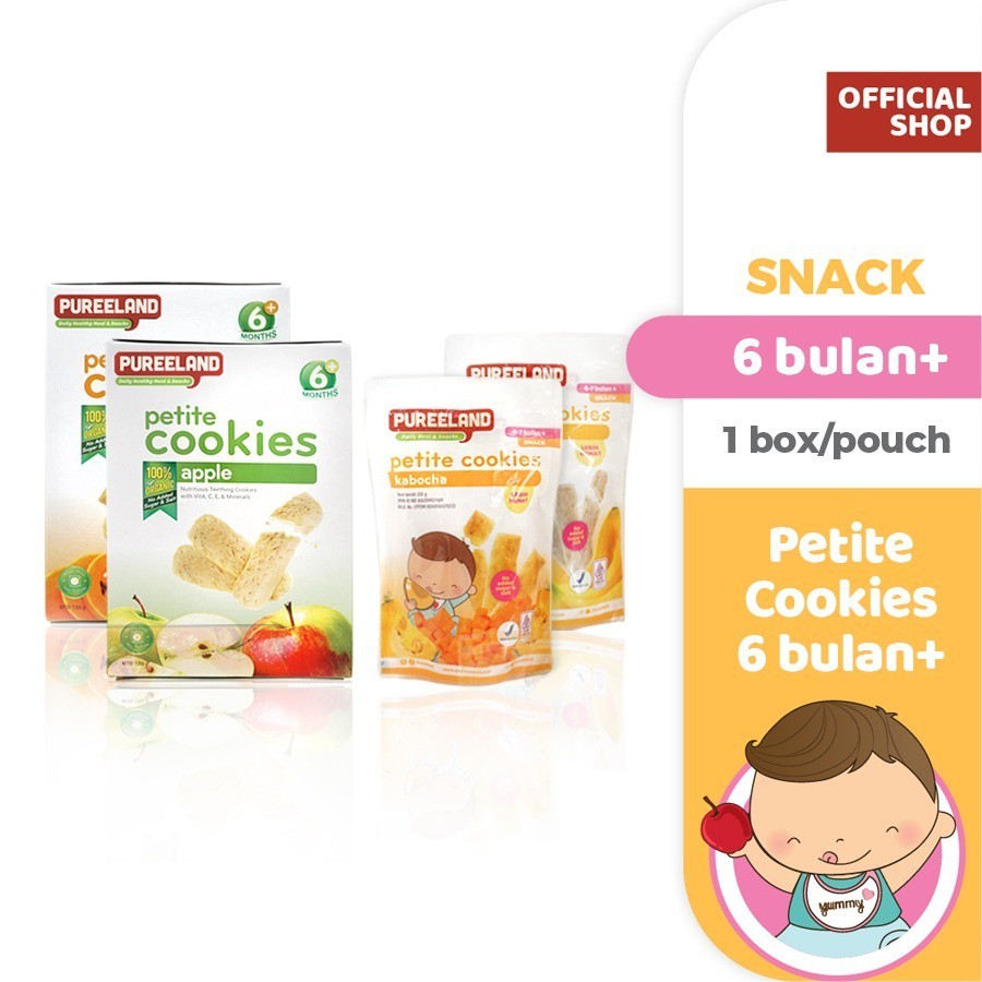 Pureeland Baby Cookies 6 Bulan / MPASI Bayi Organik / Makanan Bayi / Snack Bayi / Biskuit Bayi