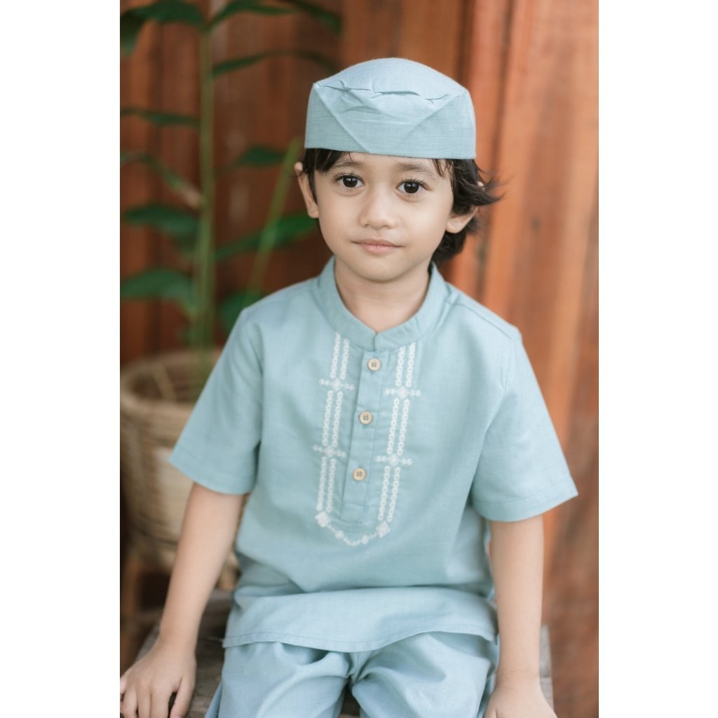 BOHOPANNA - RAYA COLLECTION - HARUN SET - Baju Lebaran Anak Laki-Laki - Baju Muslim Anak Laki-Laki - Setelan Muslim Anak Laki-Laki