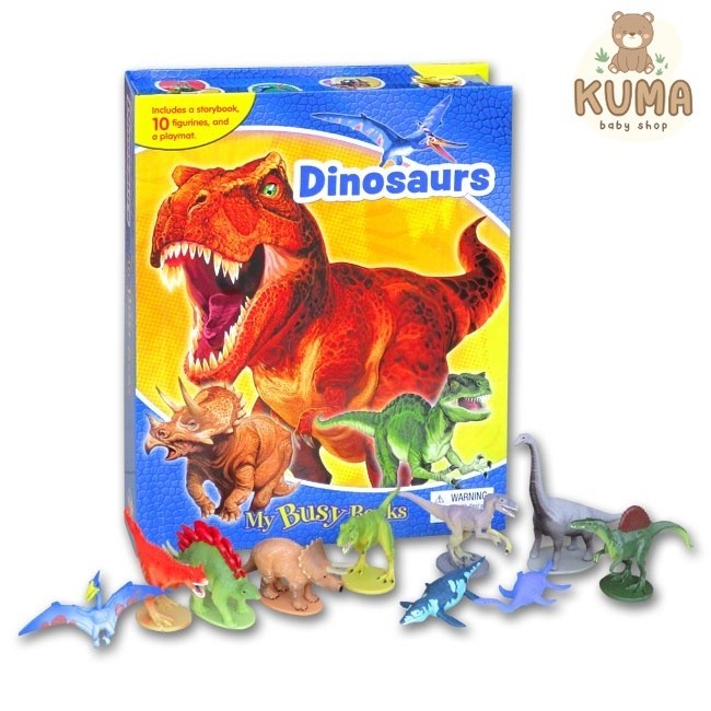 [Phidal] My Busy Book Dinosaurs includes a Storybook, 10 Toy Figurines and a Giant Playmat