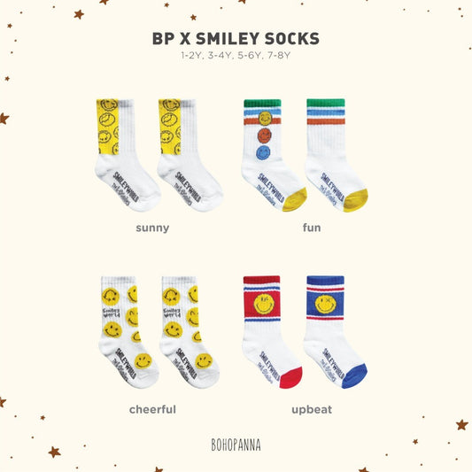 BOHOPANNA - BOHOPANNA X SMILEY - SOCK - Kaos Kaki