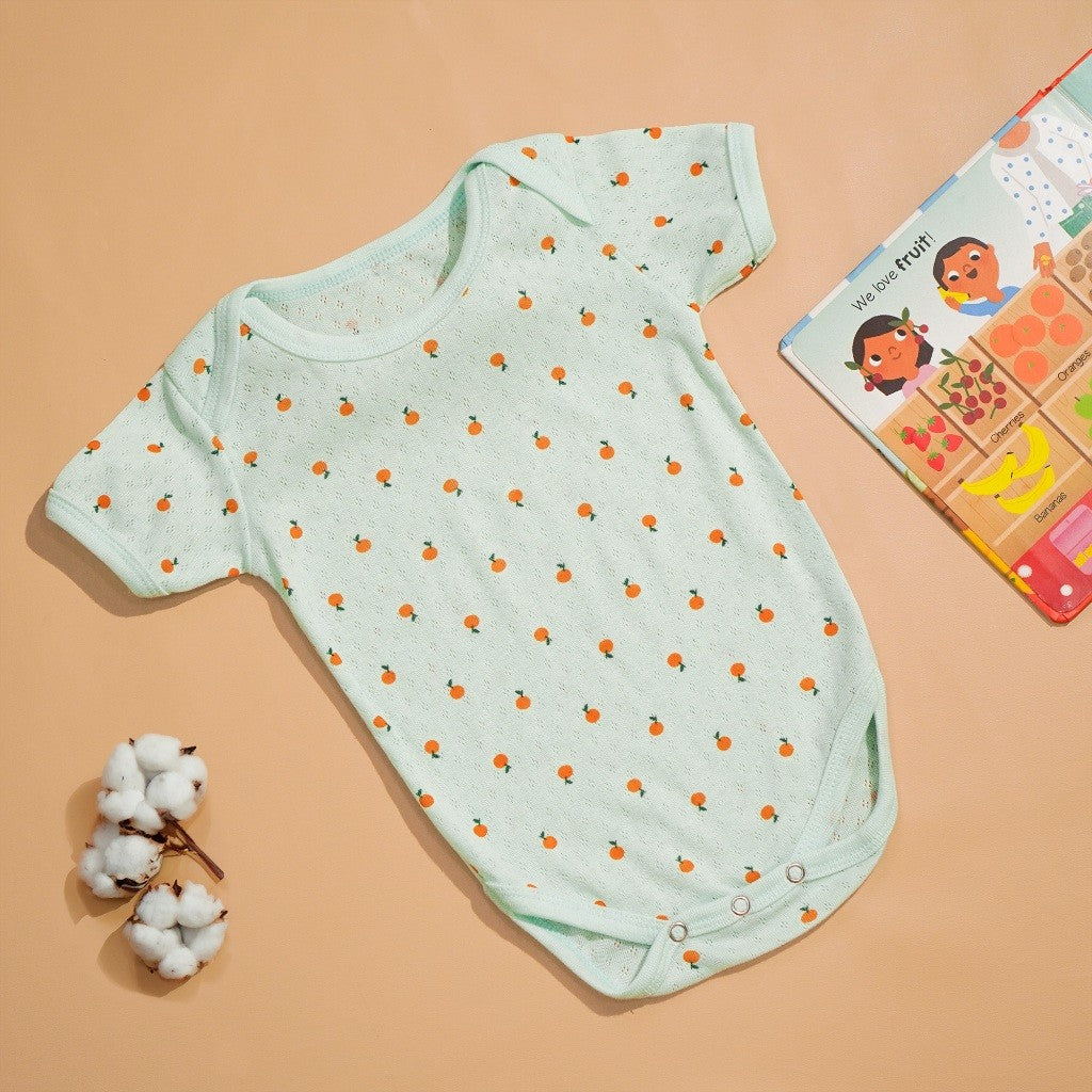 Nice Kids - Pointelle Basic Bodysuit (Jumper Bayi Laki-Laki New Born Unisex 0-12 Bulan)