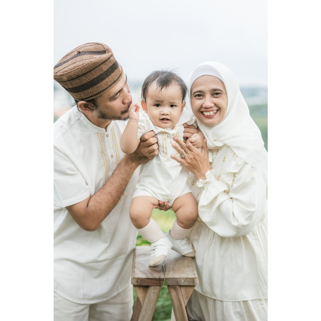 BOHOPANNA - RAYA COLLECTION - HARUN BABY SET - Baju Lebaran Bayi Laki-Laki - Baju Muslim Bayi Laki-Laki - Setelan Muslim