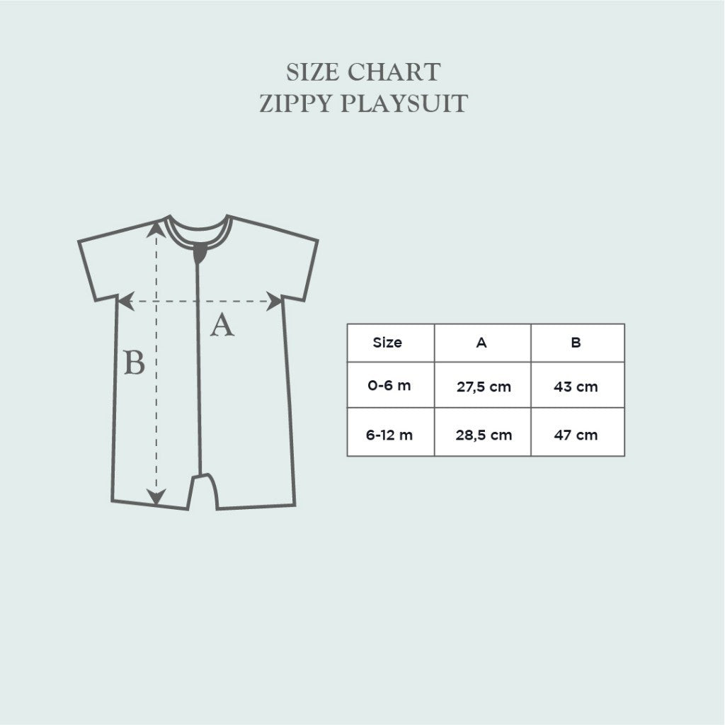 Little Palmerhaus - Baby Zippy Playsuit 9.0 (Jumper Bayi Lengan Pendek)