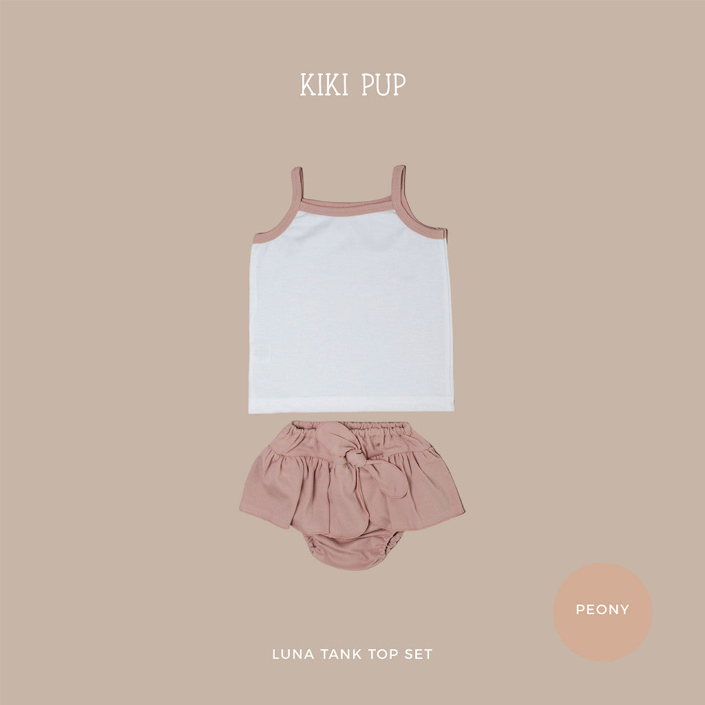 KIKI PUP - LUNA Tanktop Set - Setelan bayi polos/celana rumbai/singlet