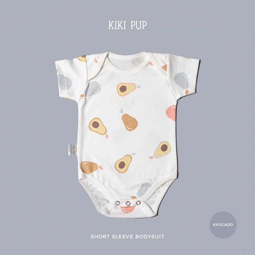 KIKI PUP - Short Sleeve Bodysuit  (Tropical Fruits)  - Jumper/Onesies/Baju terusan bayi polos