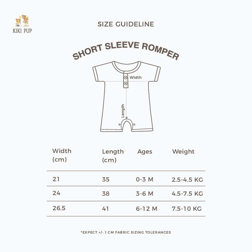 KIKI PUP - Short Sleeve Romper (Tropical Fruits) - Jumper/Onesies/Baju terusan bayi polos