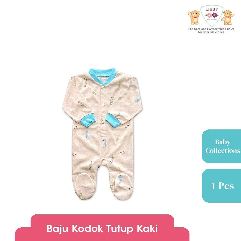 LIBBY Piyama Baju Kodok Newborn Bayi Laki laki Perempuan Motif Baby Collections (1 pcs)-Sleepsuit-Bodysuit-Play Suit-Jumper Pendek-Jumper Panjang