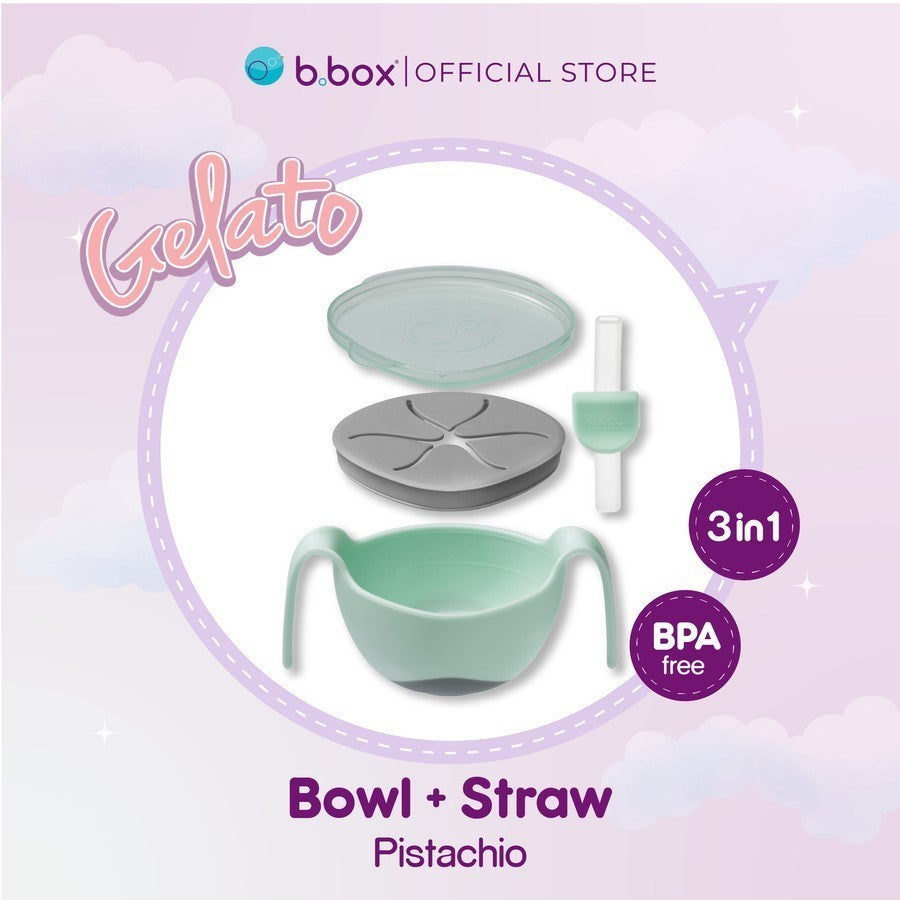 B.Box Bowl + Straw / Tempat Snack / Snack Keeper / bbox / Snack Holder 6m+