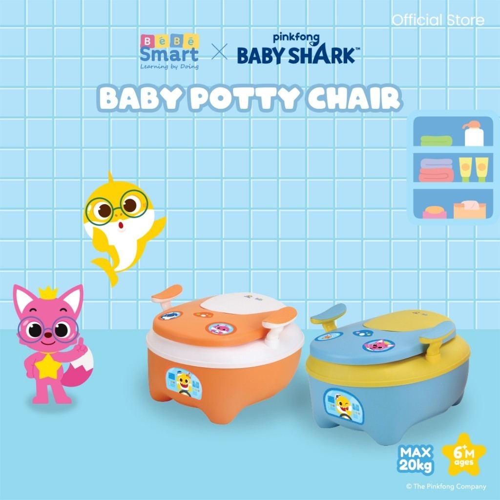 BEBE SMART Pinkfong Pink fong Toilet Training Anak Baby Shark / Baby Potty Chair / Potty Training / Toilet Training