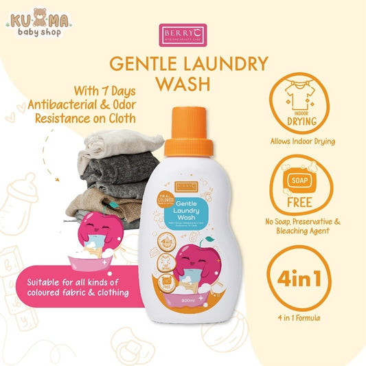 BerryC Baby Gentle Laundry Wash 820G Deterjen Sabun Cuci Baju Cair Bayi Liquid Detergent